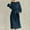 Navy, variant on Idoravan Summer Dresses for Women Clearance Women's Fashion Round Neck Loose Short Sleeve Solid Mid-Calf Dress Long Dress