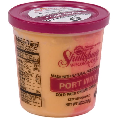 Shullsburg Wisconsin Cheese Port Wine Cold Pack Cheese Spread, 8 Oz