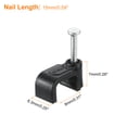thumbnail image 2 of Unique Bargains Cable Clips with Steel Nail, 100Pack 8mm/0.31' Plastic Cable Wire Clips, Ethernet Cable Clips Nail in Cable Clips, 2 of 6