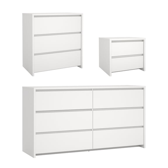 Tvilum Next 3-Piece Bedroom Set for Adults, White