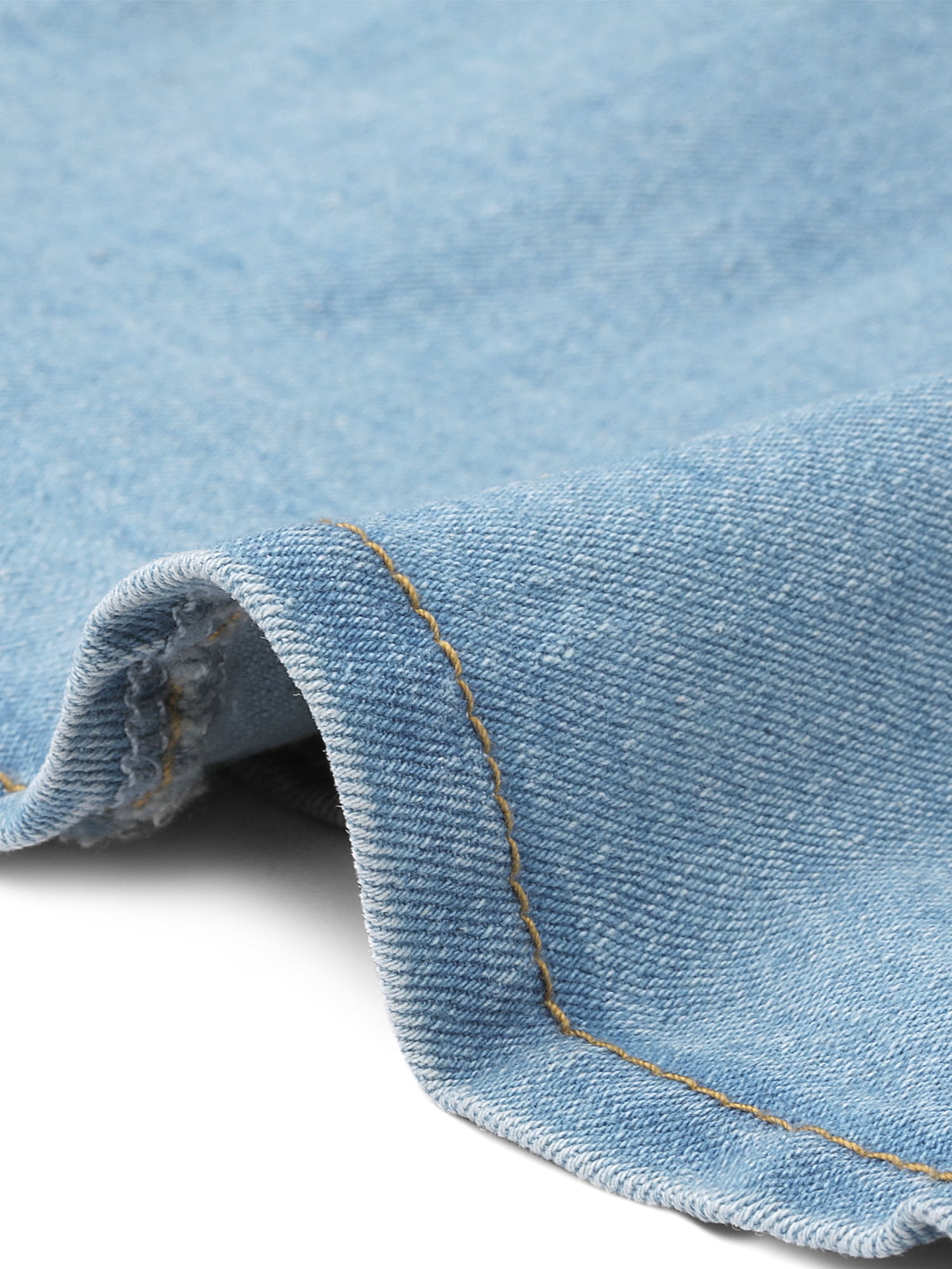 DARING DIVA Fishtail Denim Skirt Women's Washed Midi Jean Bodycon Skirt S Light Blue