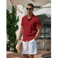 thumbnail image 4 of COOFANDY Men's Casual Button Down Shirts Short Sleeve Lightweight Summer Beach Wear, 4 of 5