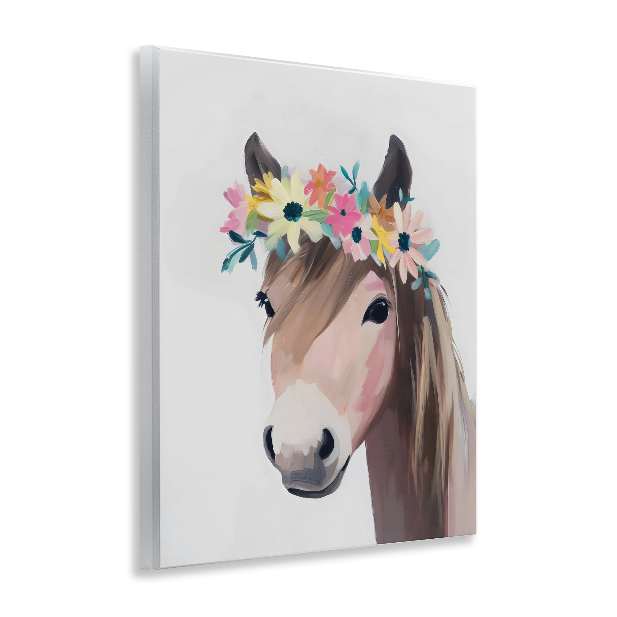 Stupell Industries Flower Crown Horse Wall Plaque Art, design by The Prints Vibe