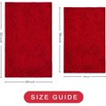 thumbnail image 3 of Bathroom Rugs Sets 2 Piece, Ultra Soft Absorbent Bath mat Chenille Bathroom Rug, Antiskid Bath mats Washable Bathroom mat (20x32 inch + 16x24 inch) Red, 3 of 6