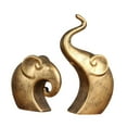 thumbnail image 2 of deevoka Resin Craft Ornament Elephant Figurines Desktop Decor for Office Living Room, 2 of 9