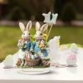 thumbnail image 6 of YWIYIUD Easter Rabbit Eggs Decorations Spring Easter Centerpieces Tiered Tray Decor 2D Flat Acrylic BunnyEgg Flower Figurines Table Ornament for Farmhouse Home Kitchen Easter Party,Birthday Gifts, 6 of 9