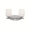 thumbnail image 2 of 2 Light Bath Vanity Approved For Damp Locations With Contemporary Inspirations 9 Inches Tall By 14.25 Inches Wide-Brushed Nickel Finish-Incandescent, 2 of 2