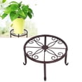 thumbnail image 1 of Non-Slip and Stable Potted Holder, Vintage Rustic Style Single Layer Flower Pot Rack Rustproof Practical  for Floors Decks, Terraces, Lawns and Gardens Black,White,Bronze, 1 of 7