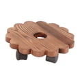 thumbnail image 2 of Soporte para plantas extraíble, soporte redondo de flores, soporte para plantas de madera extraíble, multifuncional, 2 of 8