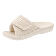 thumbnail image 2 of Willtoo Orthopedic Slippers for Women Adjustable Open Toe Corduroy Bedroom Shoes with Memory Foam Shoes Comfy Trendy Gift Slippers, 2 of 5