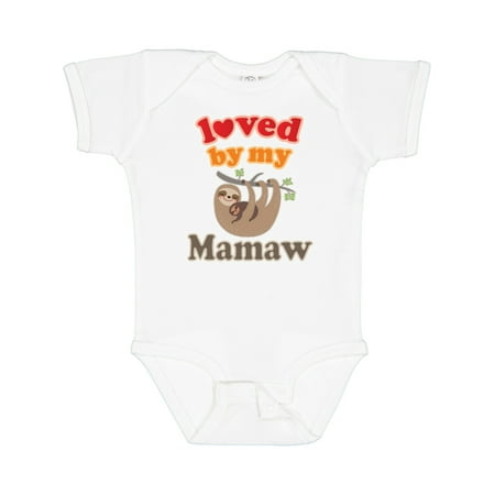 

Inktastic Mamaw Sloth Loves Me Gift Baby Boy or Baby Girl Bodysuit