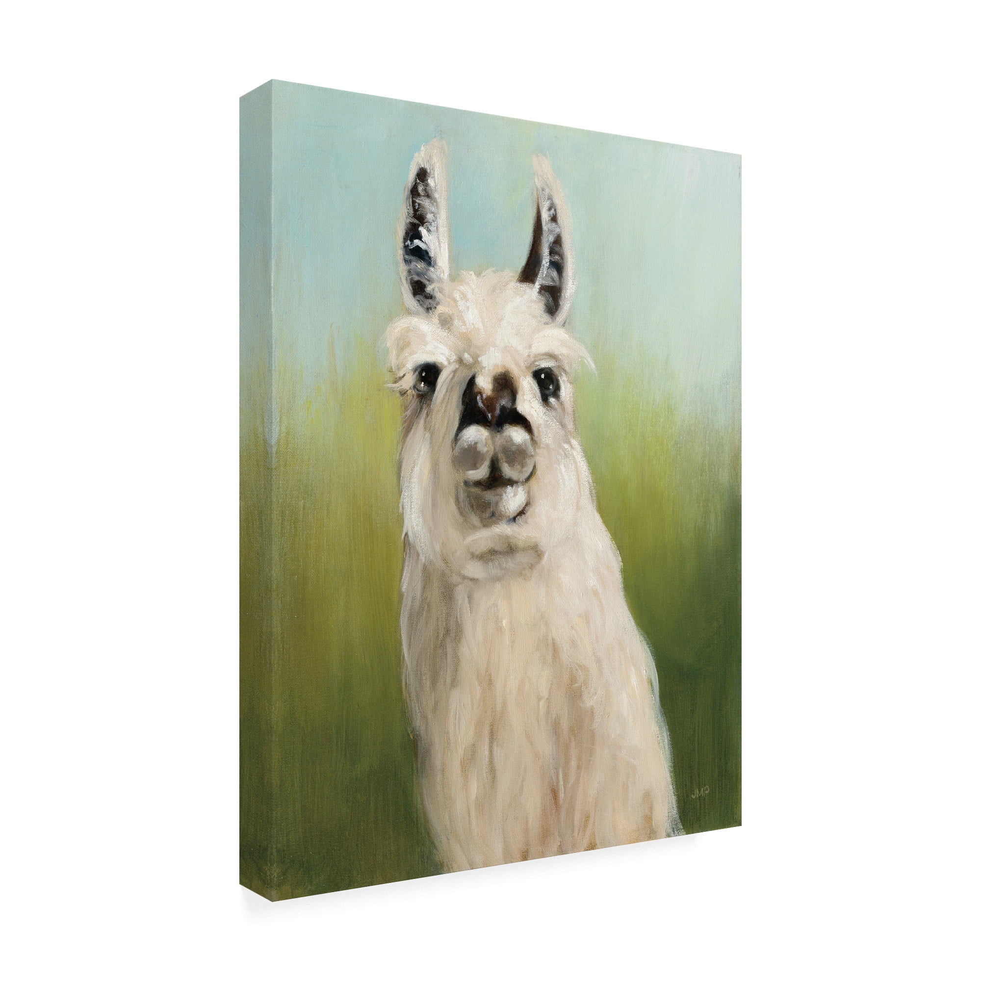 Trademark Fine Art 'Whos Your Llama I Green' Canvas Art by Julia Purinton