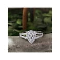 thumbnail image 4 of 1/2ct Pear Shape Pave Halo Split Diamond Engagement Jewelry 10k White Gold Ring, 4 of 4
