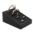 thumbnail image 3 of koolsoo 2Pcs PU Rings Display Tray Slots Holder Stand Jewelry Storage Organizer Case Black, 3 of 9