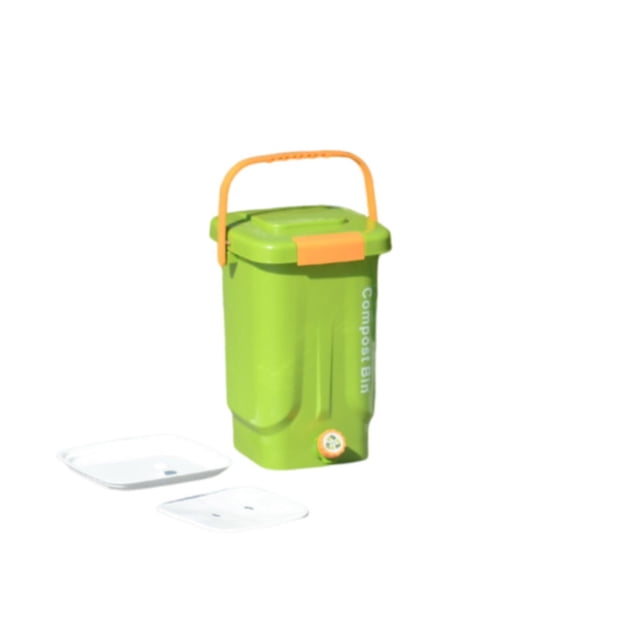 davian Compost Bin Kitchen Compost Bin Garbage Container with Handle Reusable Bucket Sturdy Organizer Suitable for Home Kitchen Gardening Indoor Outdoor 26cmx25.5cmx36cm