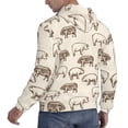 thumbnail image 6 of Xecao Vintage Farm Pigs Pattern Men's Adult Pullover Hoodie,Hooded Sweatshirt-3X-Large, 6 of 7