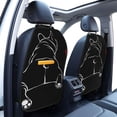 thumbnail image 3 of Fuzoiu Animal Bulldog Print 2 Pack Kick Mat Back Seat Protector With 3 Storage Pockets, Universal Car Seat Back Organizer For Kids Pets, Waterproof Backseat Protector For Most Car, 3 of 8