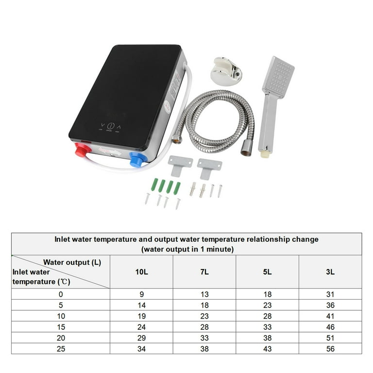 LYUMO Electric Tankless Hot Water Heater 6500W Electric Water