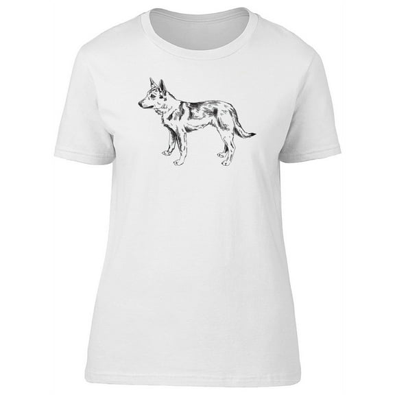 Cool Wolf Sketch Tee Women's -Image by Shutterstock