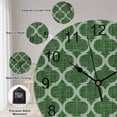thumbnail image 5 of Wall Clock Moroccan Texture Clocks PVC Silent Non-Ticking Battery Operated Decorative Retro Dark Green Linen Round Clock for Home Living Room Kitchen Bedroom Office School Wall Decor 10 Inch, 5 of 9