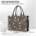 thumbnail image 3 of Large Capacity Tote Bag,Brown Dog Paw Footprint Handbag Fashion Luxury Tote Bag,15.7"x13"x 5.1" Inches,Laptop Compatible, 3 of 6