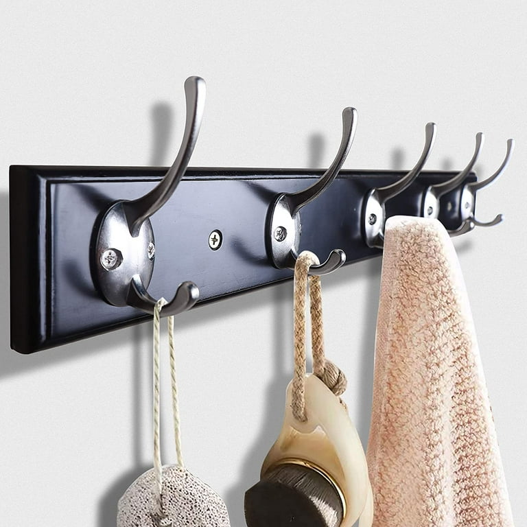 IBosins 12 Pack Silver Coat Hooks Wall Mounted with 24 Screws Retro Double Hooks Utility Silver Hooks for Coat Scarf Bag Towel Key Cap Cup Hat Walmart