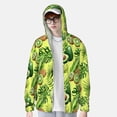 thumbnail image 4 of Goofa Kiwi and Avocado Printed Women's UPF 50+ Sun Protection Hoodie Jacket Lightweight Long Sleeve Sun Shirt for Women with Pocket Hiking Outdoor-XX-Large, 4 of 9