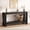 Black with wood grain, variant on Rustic Farmhouse Narrow Console Table – 63 Inch 2-Tier Sofa Table with Open Storage Shelves – Accent Table for Entryway, Living Room, Behind Couch – Black with Wood Grain Finish