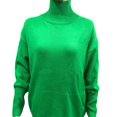 thumbnail image 4 of ManxiVoo Women's Thick Knit Turtleneck Sweater Oversized Loose Pullover Top for Fall and Winter Season M Size Mint Green, 4 of 4