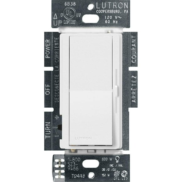 Lutron DVSCCL-153P-SW LED+ Dimmer Switch, 1 Pack, Snow
