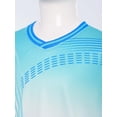 thumbnail image 5 of Nyeemya Kids Boys Sports Suit for Football Team Training Quick-Drying V-Neck T-shirt with Drawstring A Light Green 22, 5 of 7