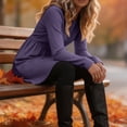 thumbnail image 5 of Ashirexll Casual Dresses for Women Winter Casual Pullover Long Sleeve Round Neck Solid Color Dress with Pockets, 5 of 6