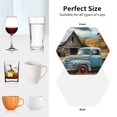 thumbnail image 6 of Honeii Vintage Truck Farm Scene Print Leather Coaster Set of 4, Ideal for Safeguarding Your Furniture from Drinks Spills and Effortless Cleanup-Hexagon, 6 of 6