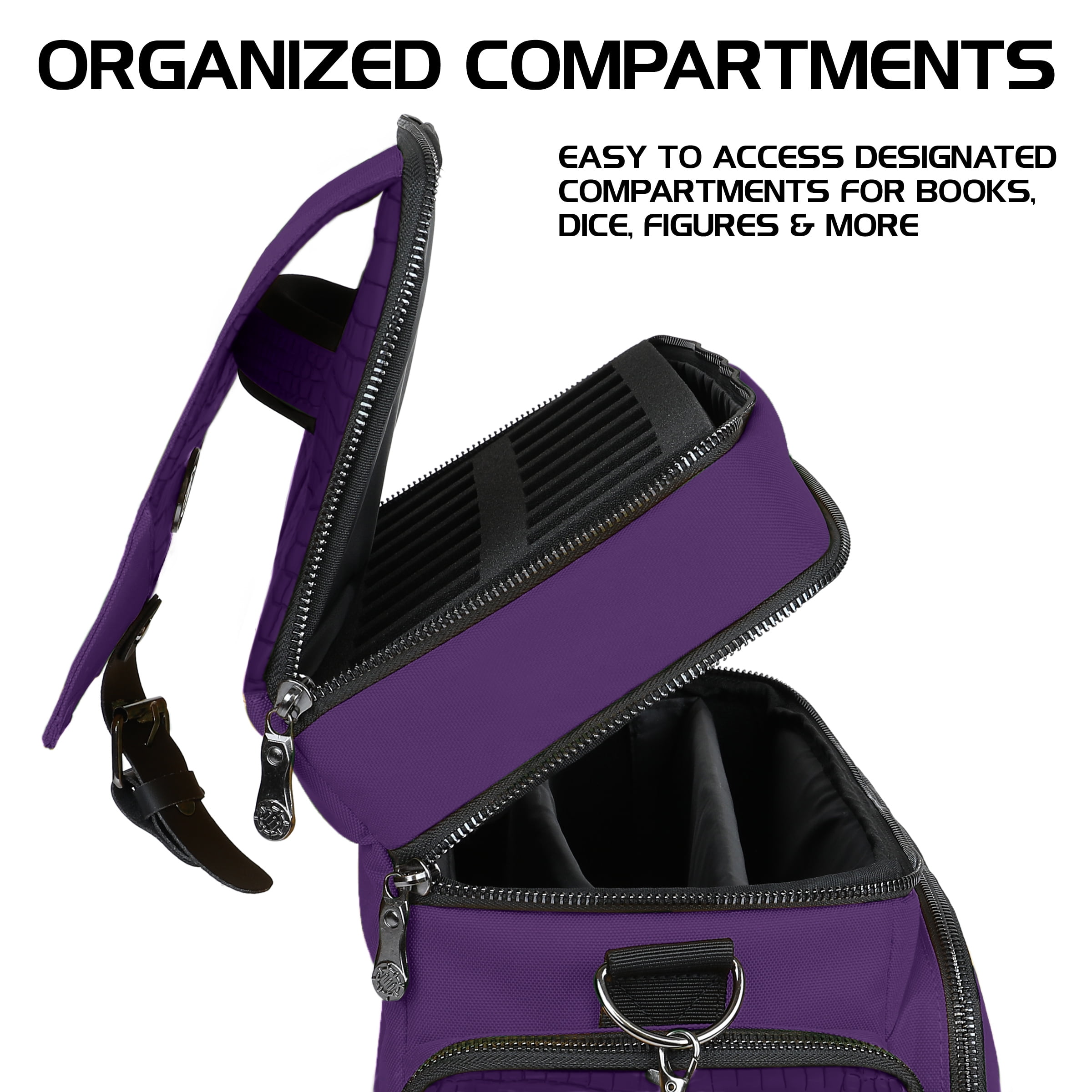 ENHANCE Collector's Edition Tabletop RPG Adventurer's DnD Bag with Dragon Hide (Dragon Purple)