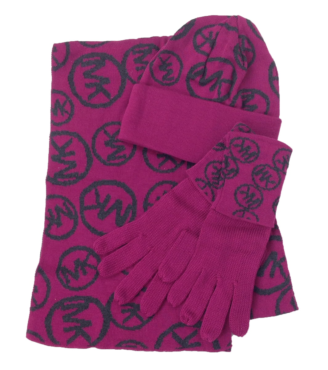 mk gloves and scarf