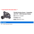 thumbnail image 2 of Throttle Position Sensor - Compatible with 1997 - 2005 Chevy Venture 1998 1999 2000 2001 2002 2003 2004, 2 of 2