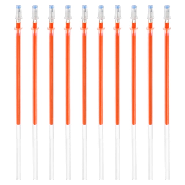 Recargas de bolígrafos de gel Uxcell de 1mm, paquete de 48, tinta metálica fluorescente de punta gruesa para libros para colorear para adultos, Naranja profundo