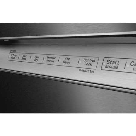 KitchenAid - 24" Front Control Built-In Dishwasher with Stainless Steel Tub, ProWash, 47 dBA - Stainless Steel