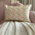 thumbnail image 3 of The HomeCentric Decorative Beige Pack of 2, 12"x20" (30x50 cm) Lumbar Pillow Cover, Faux Leather Printed & Terrazo Oblong Pillow, Abstract Pattern Modern Style - Terrazo Fun Beige, 3 of 10