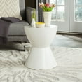 thumbnail image 2 of Safavieh Athena Outdoor Modern Concrete Round Accent Table - Ivory, 2 of 5