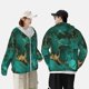 thumbnail image 4 of Balery Green Gold Glitter Sudadera ligera de manga larga con capucha y protección solar UPF 50+ para hombre y mujer, ideal para pesca y running-Small, 4 of 7