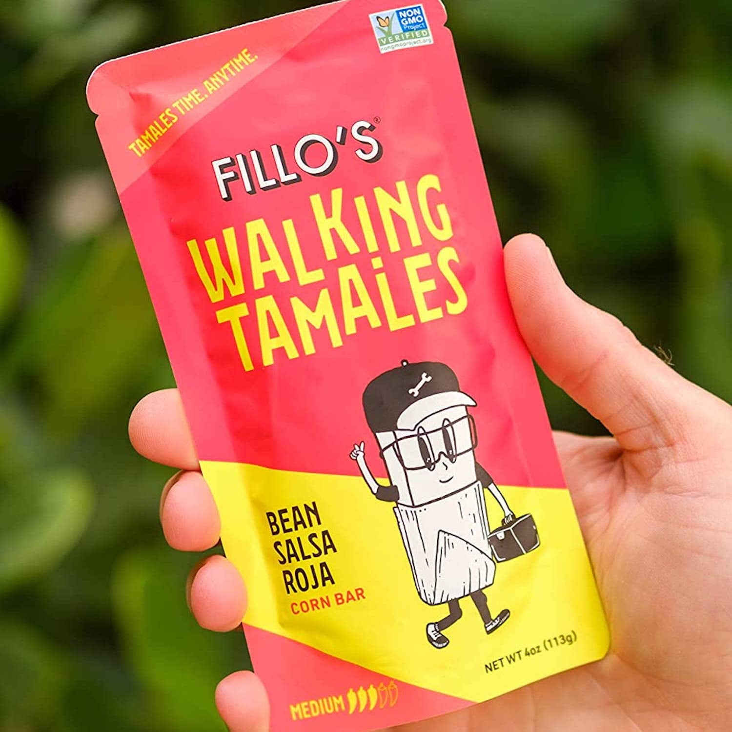 FILLO'S Walking Tamales Bean Salsa Roja Tamale, 4 oz (Shelf-Stable)