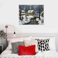 thumbnail image 4 of ONETECH Home River Snowman Lighted Canvas Wall Art Print With Timer | LED Canvas Wall Art Print Designs | Modern Artwork for Living Room Decor Gift (Home River Snowman, 16" x 12"), 4 of 4