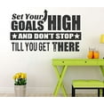 thumbnail image 6 of Set Your Goals High Vinyl Lettering Quote Inspirational Art for Home Décor Wall Stickers, 33x20-Inch, Black, 6 of 6