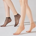 thumbnail image 5 of 5 Pairs Super Sheer Nylon Stockings For Women Lightweight See Through Low Cut Short Boat Socks With Elastic Cuffs Gift, 5 of 9