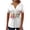 White, variant on Women's Summer New Chest Button Pleated Casual Short Sleeved T Shirt Women's Top Green V-Neck Button Women's Short Sleeve T-Shirt Tops