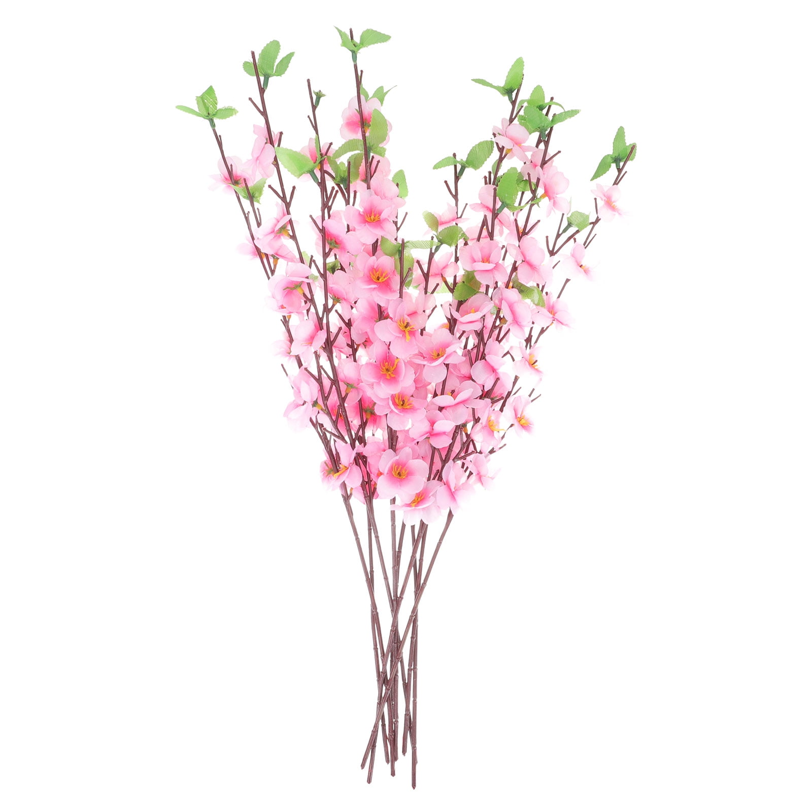 Homemaxs 10Pcs Artificial Peach Blossom Branches Simulation Peach