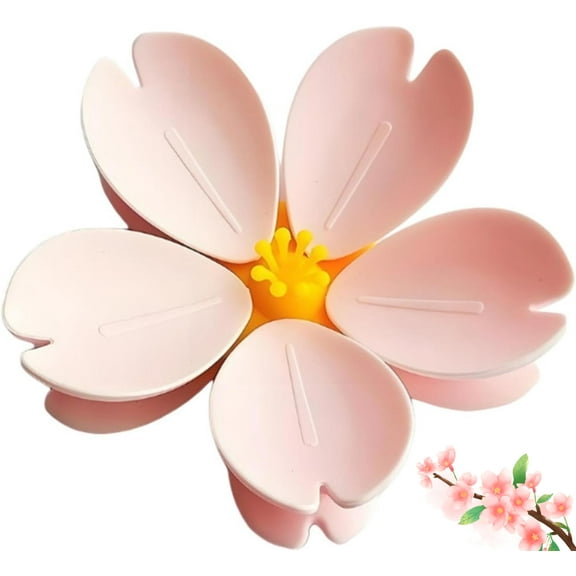 Cherry Blossom Magnetic Food Bag Clips - 5 Pack Petal Sealing Clips for Snacks, Reusable Decorative Fridge Magnets with Strong Grip, Kitchen & Home Organization Decor Bag Sealers