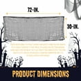thumbnail image 2 of (2) Creepy Black Cloth Decoration, 30 x 72 Inch Gauze Fabric Tattered Spooky Netting for Haunted House Party Props Indoor & Outdoor Halloween Decor Supply, 2 of 7