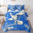 thumbnail image 3 of Twin Size Eagle Comforter Set,Botanical Flowers Rustic Bedding Set for Boys, 3 of 6